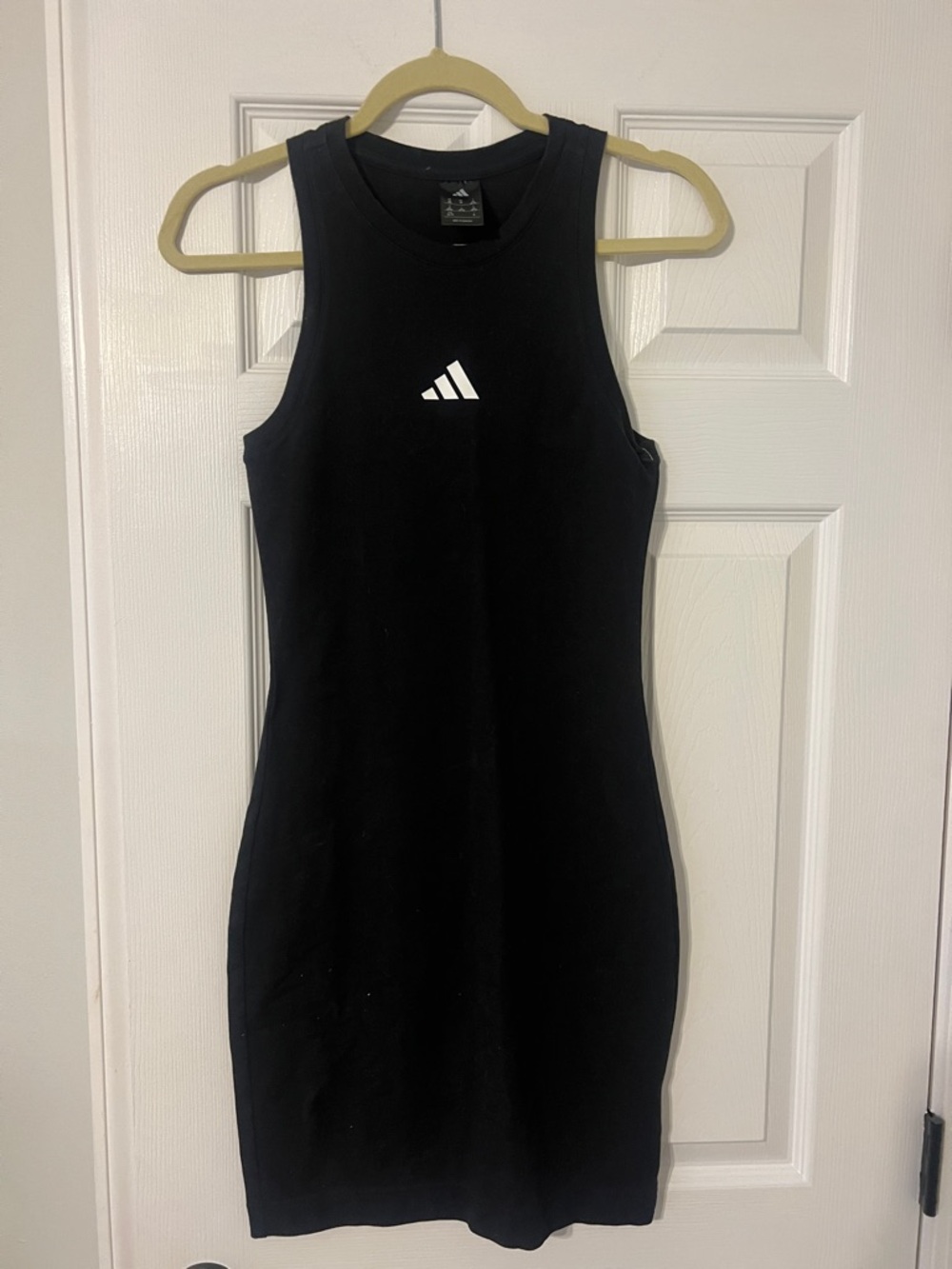 adidas Black Sleeveless Tank Mini Dress with White Logo